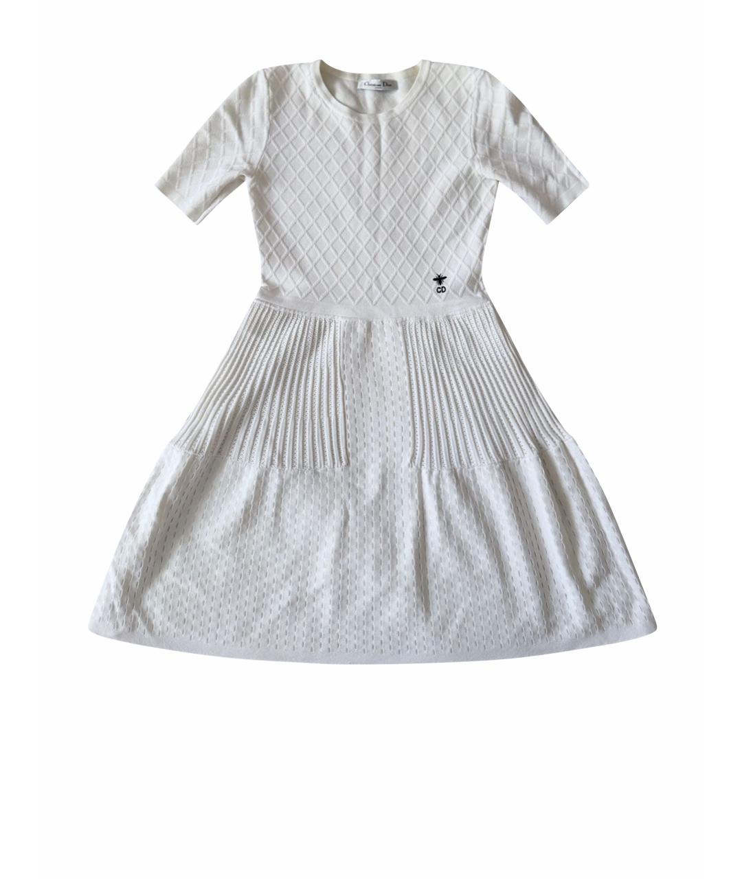 CHRISTIAN DIOR Белое вискозное повседневное платье, фото 1