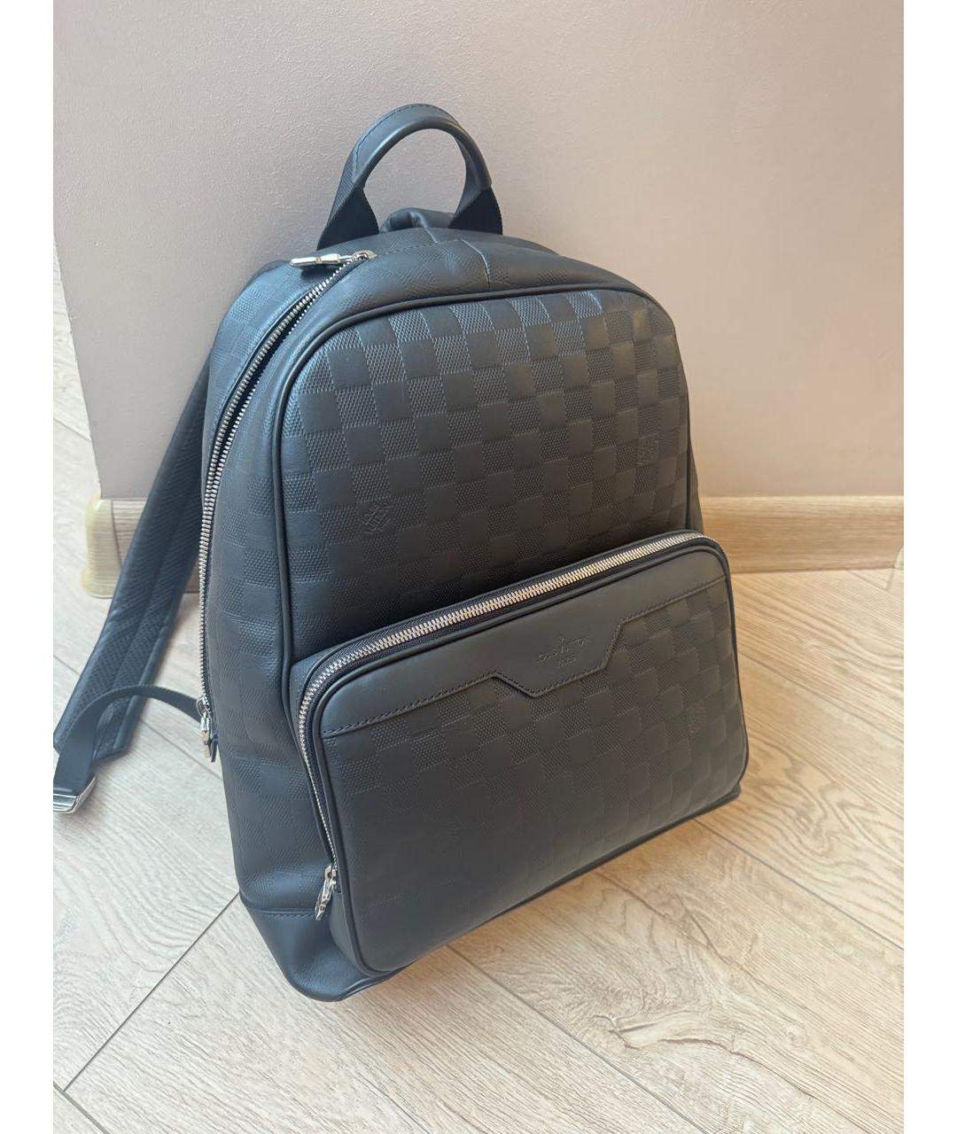 LOUIS VUITTON Черный кожаный рюкзак, фото 6