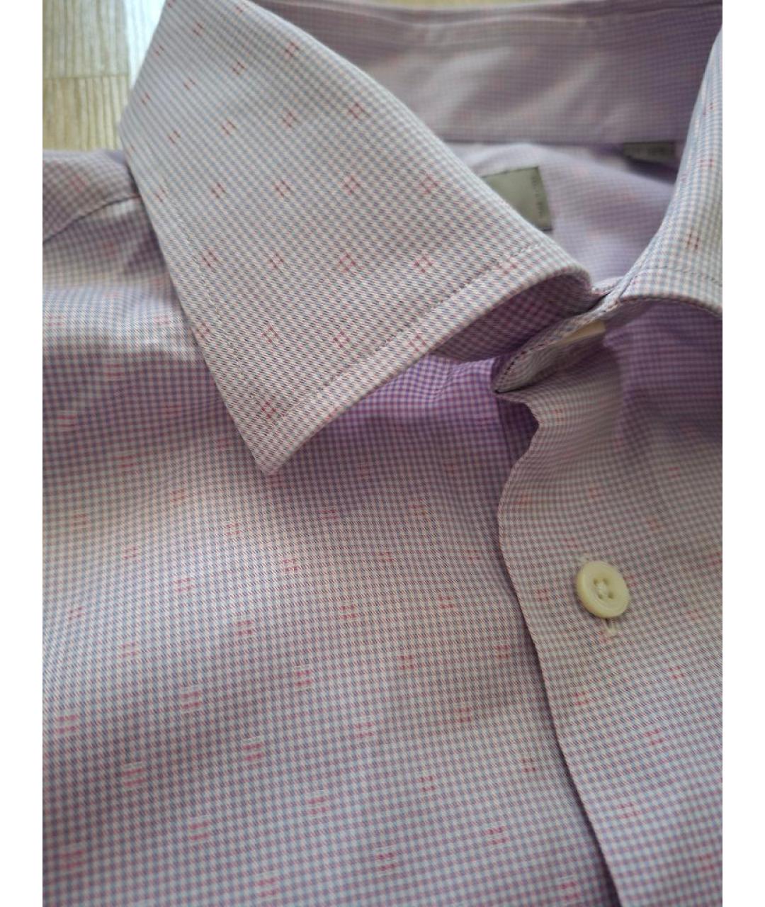 CANALI Розовая хлопковая классическая рубашка, фото 6
