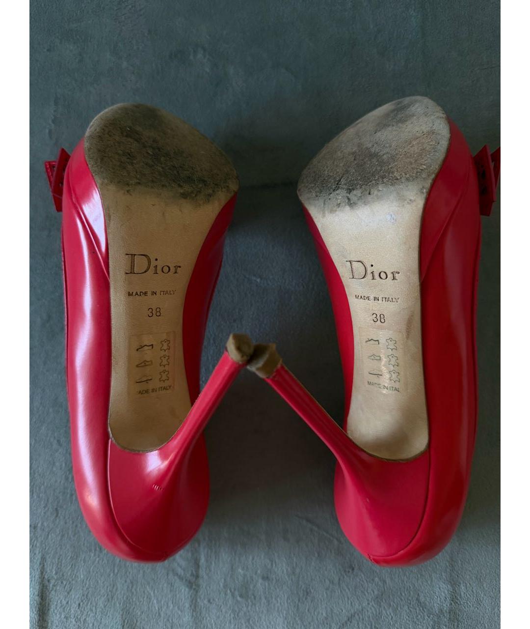 CHRISTIAN DIOR Розовые кожаные туфли, фото 7
