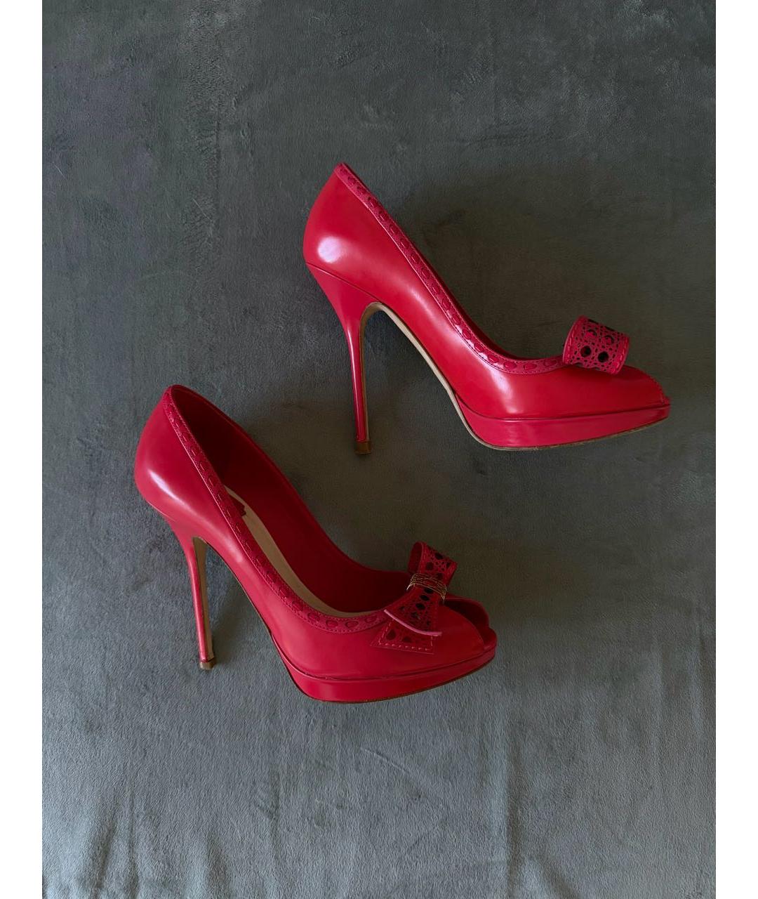 CHRISTIAN DIOR Розовые кожаные туфли, фото 5