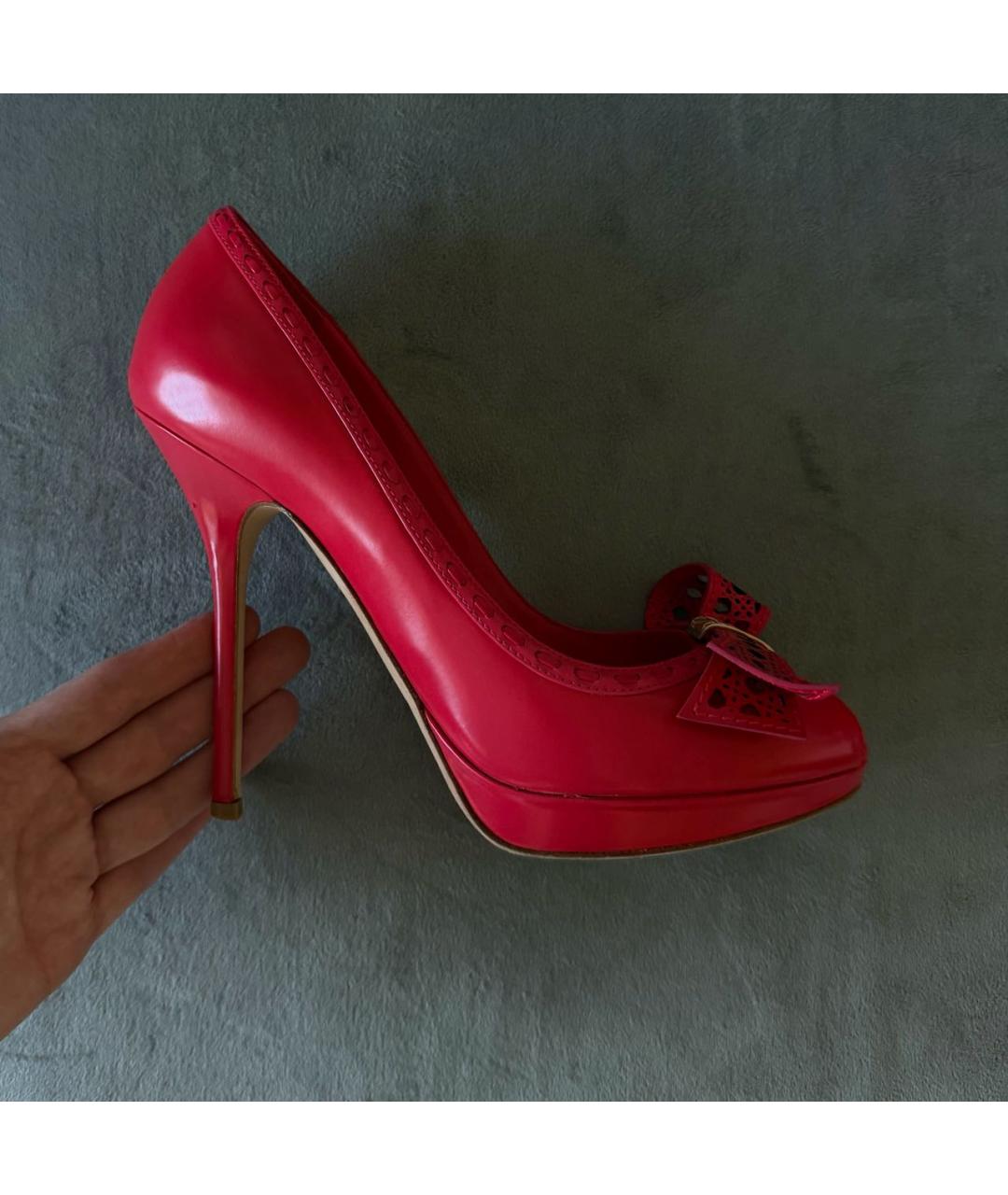 CHRISTIAN DIOR Розовые кожаные туфли, фото 8