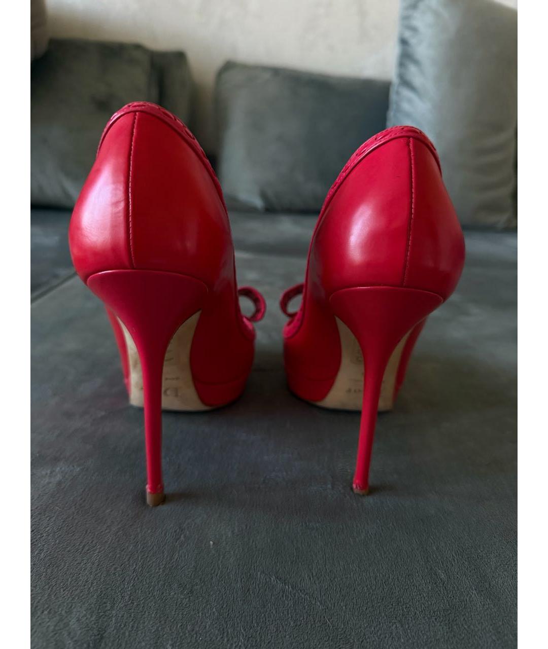 CHRISTIAN DIOR Розовые кожаные туфли, фото 4