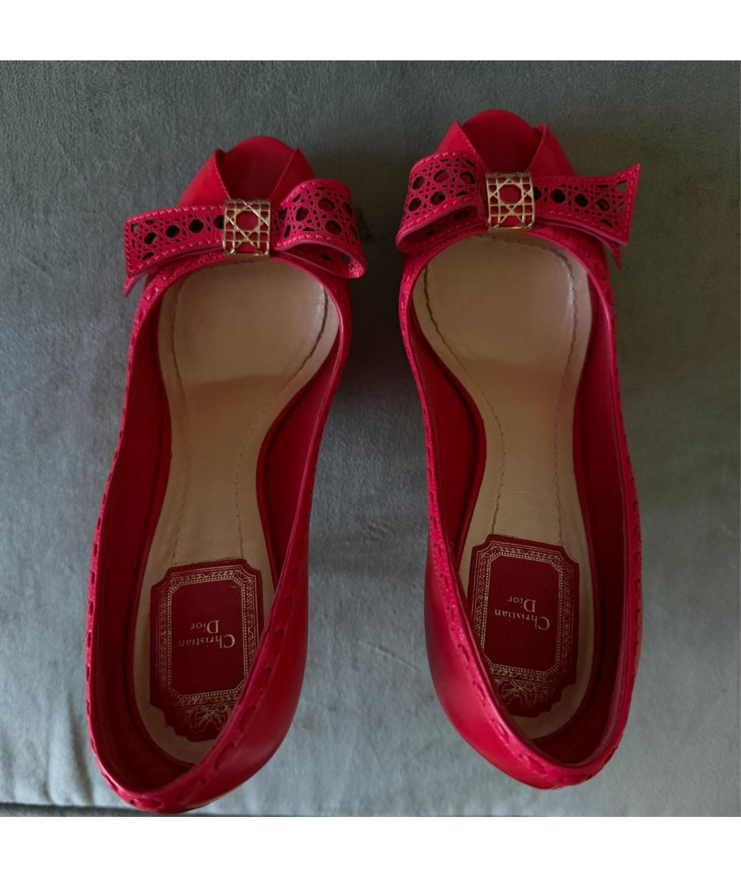 CHRISTIAN DIOR Розовые кожаные туфли, фото 3