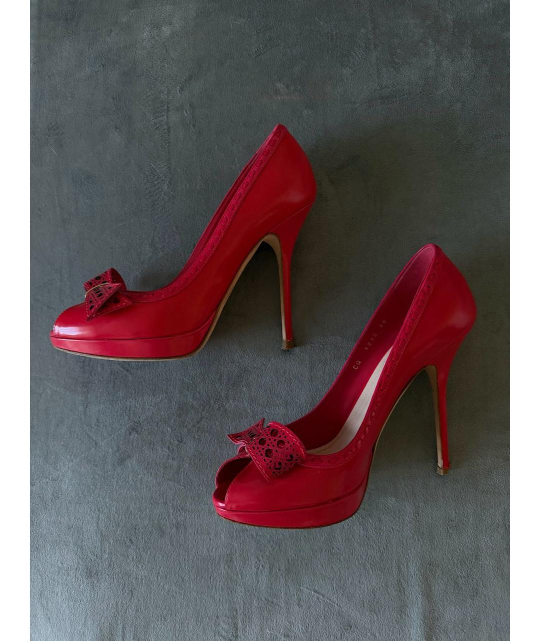CHRISTIAN DIOR Розовые кожаные туфли, фото 6