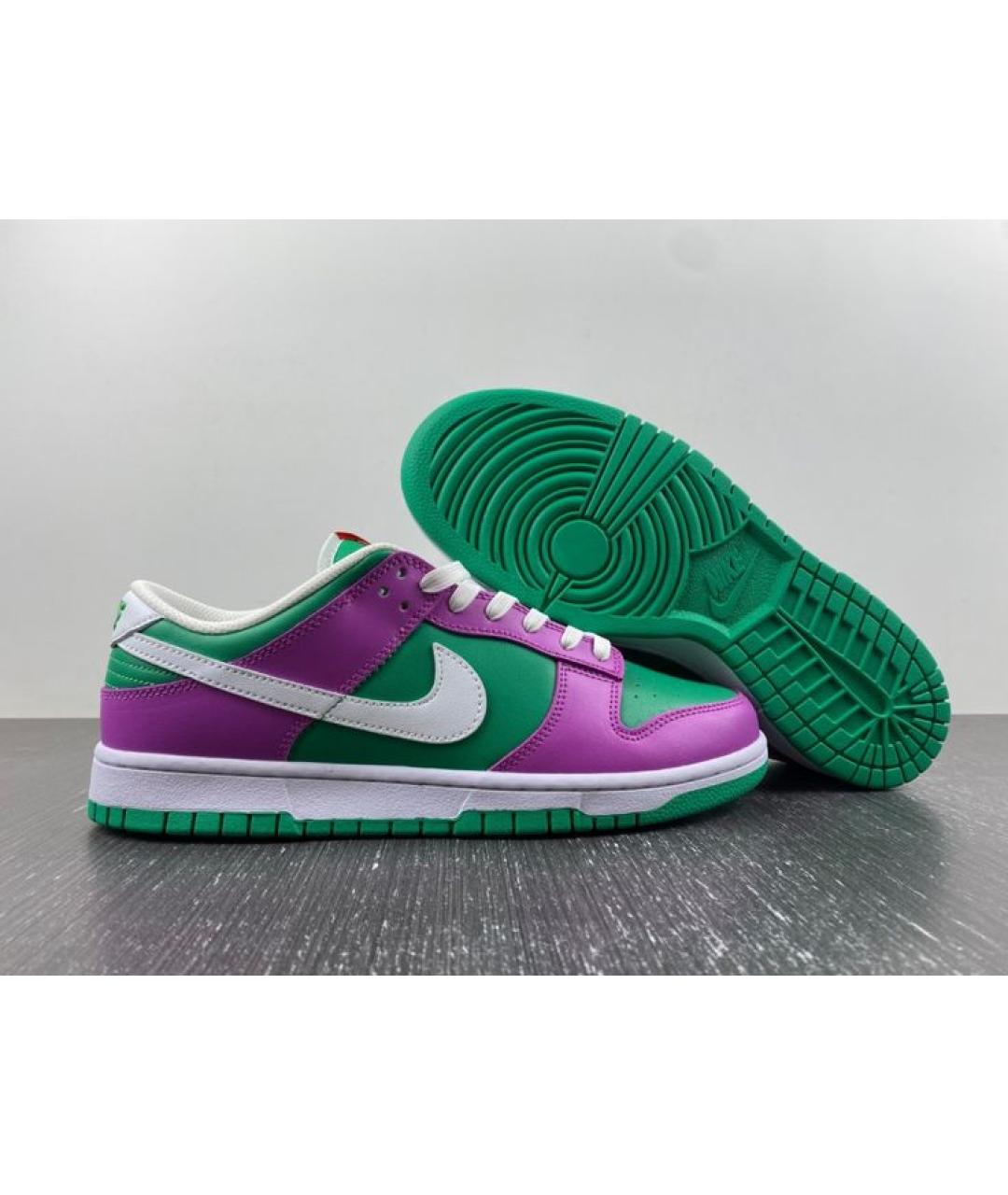 NIKE Зеленые кожаные кроссовки, фото 3