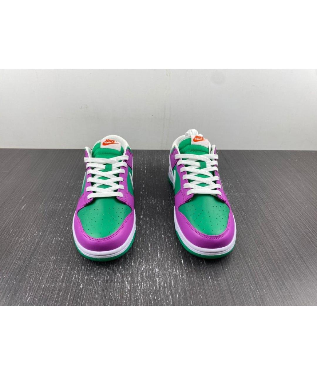 NIKE Зеленые кожаные кроссовки, фото 2