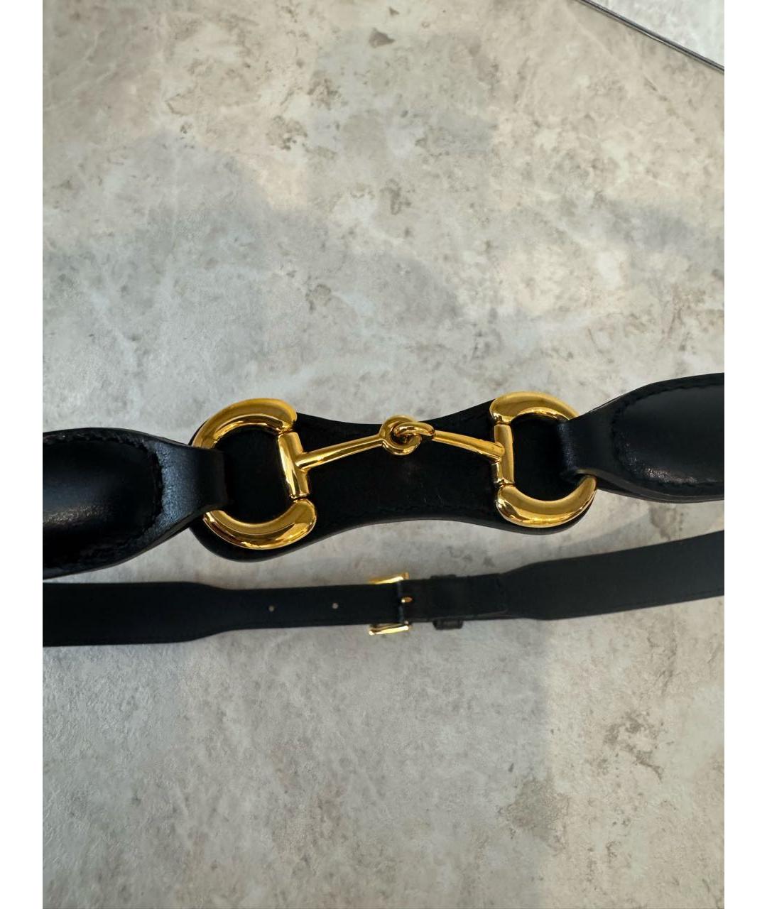 GUCCI Черный кожаный ремень, фото 6