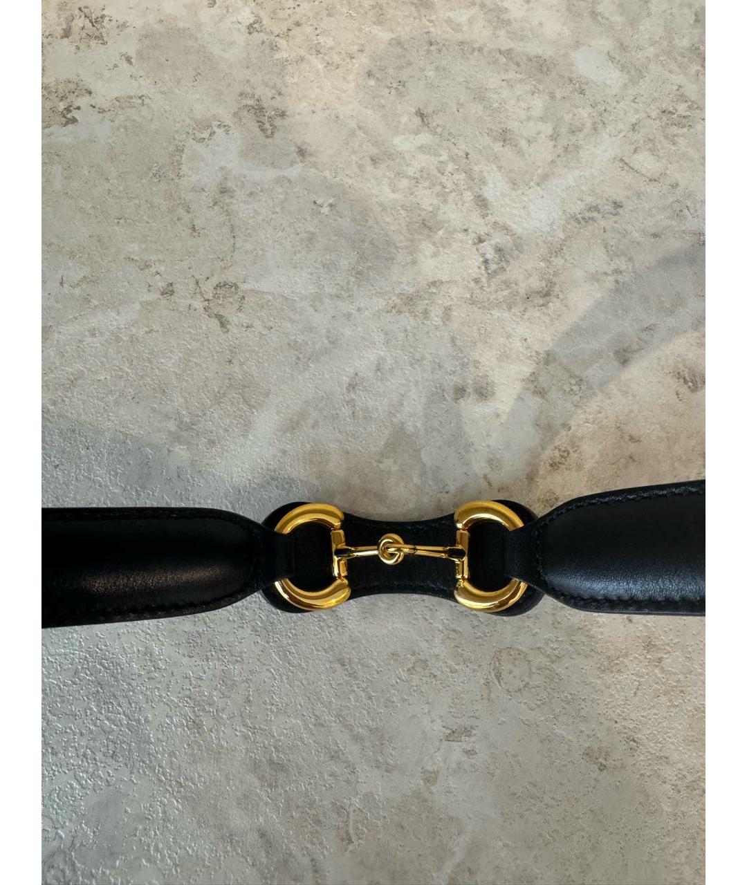 GUCCI Черный кожаный ремень, фото 5