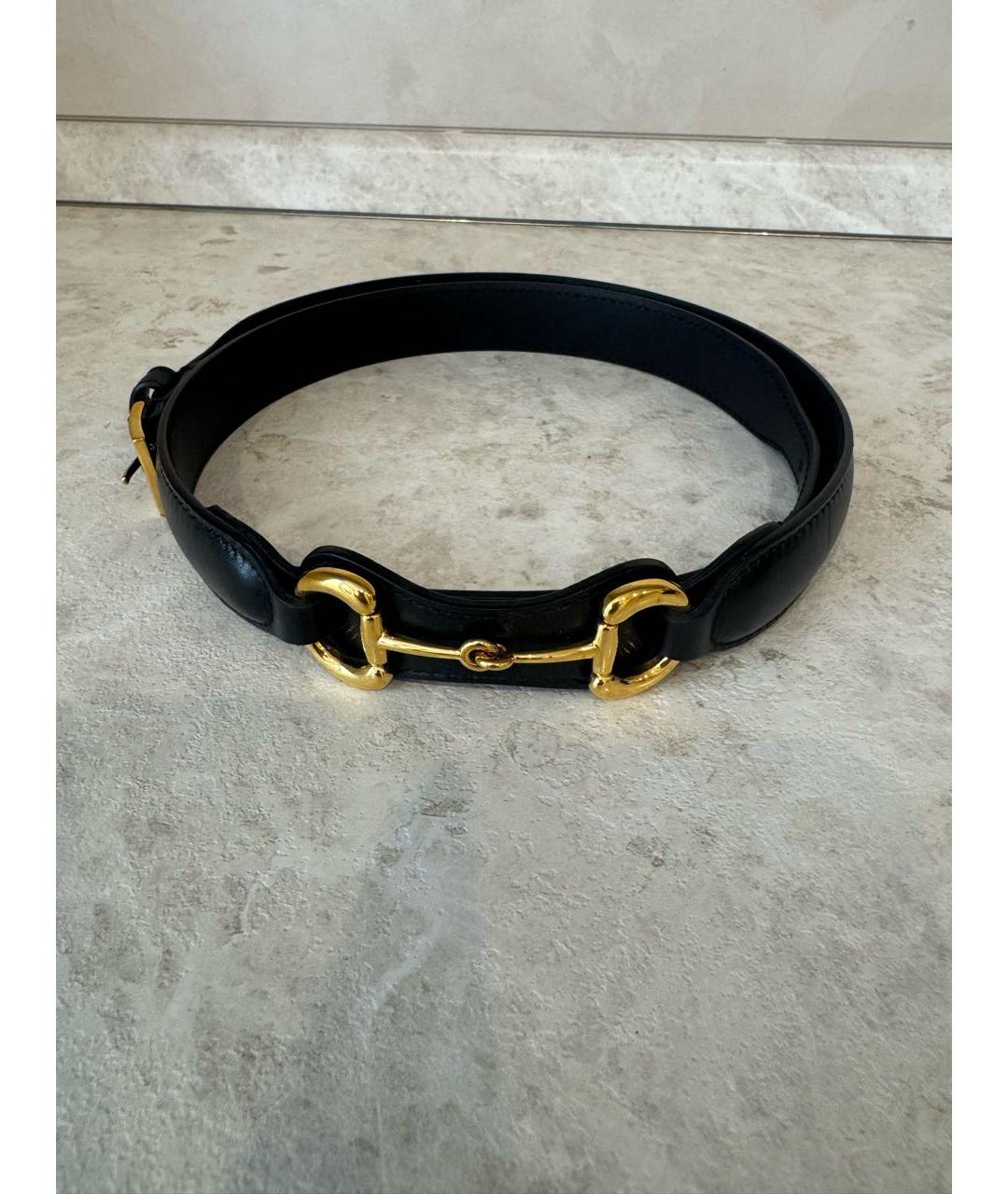 GUCCI Черный кожаный ремень, фото 7