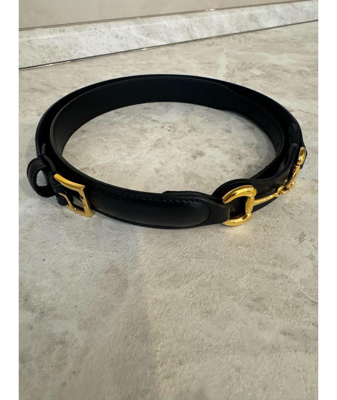 GUCCI Черный кожаный ремень, фото 3