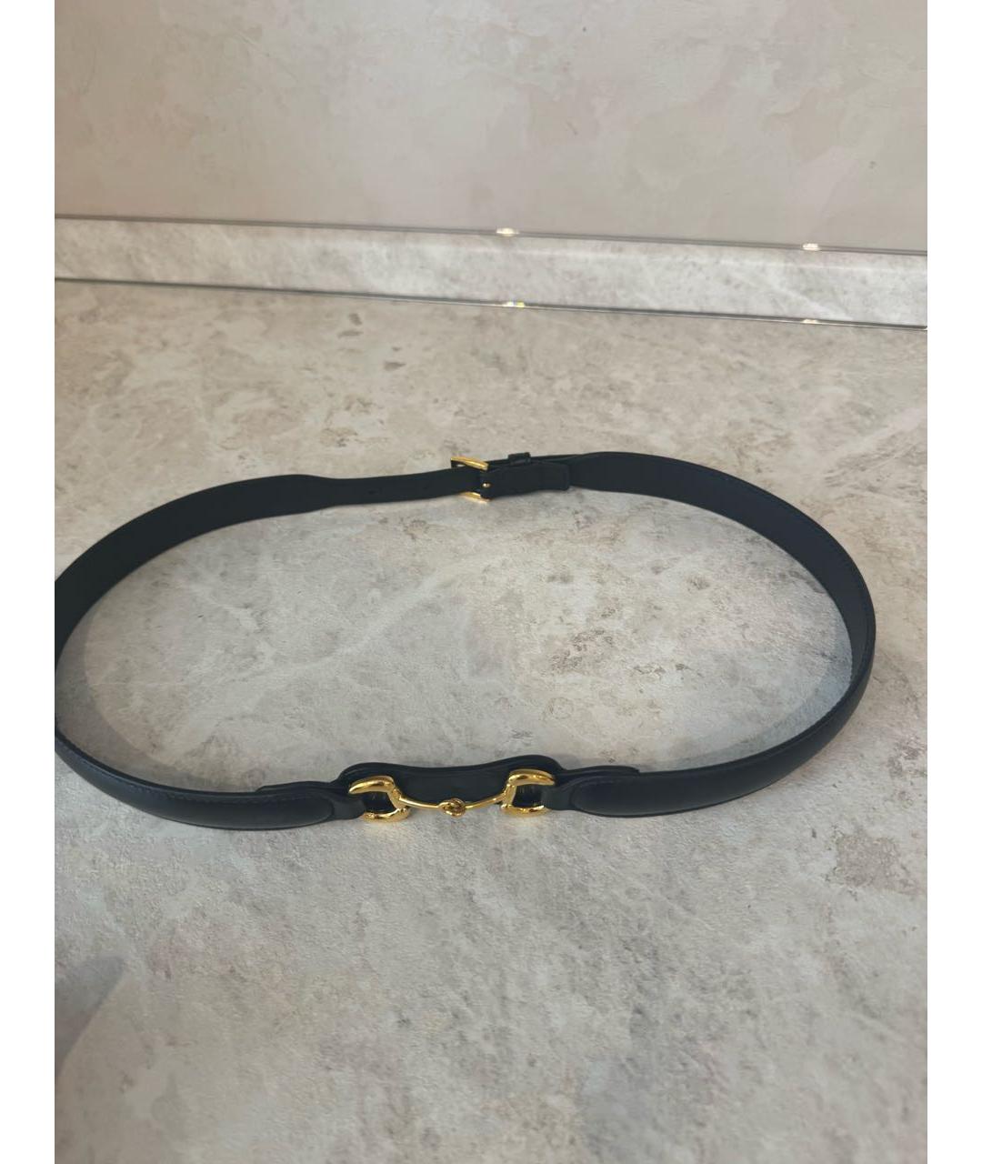 GUCCI Черный кожаный ремень, фото 4