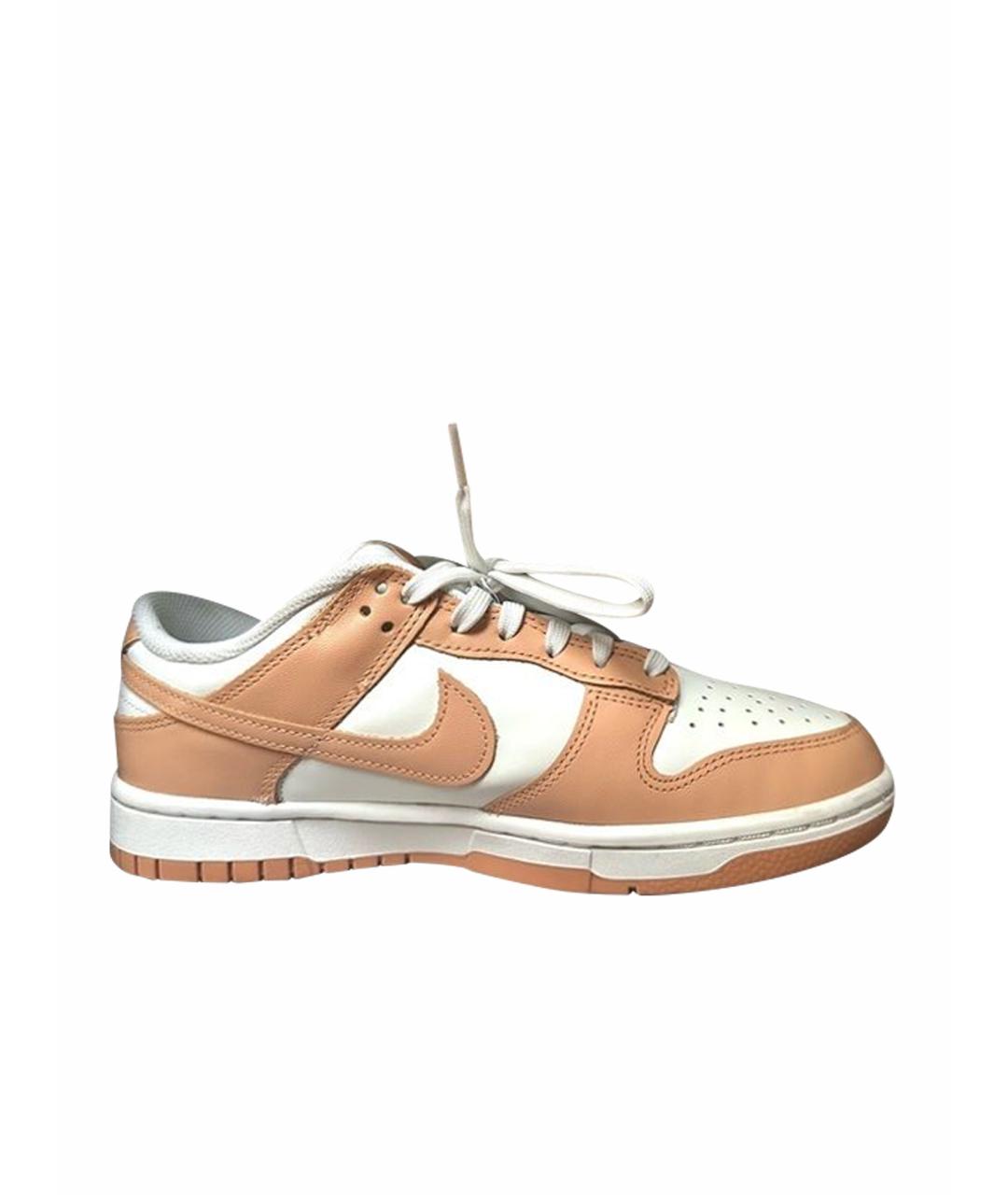 NIKE Бежевые кожаные кроссовки, фото 1
