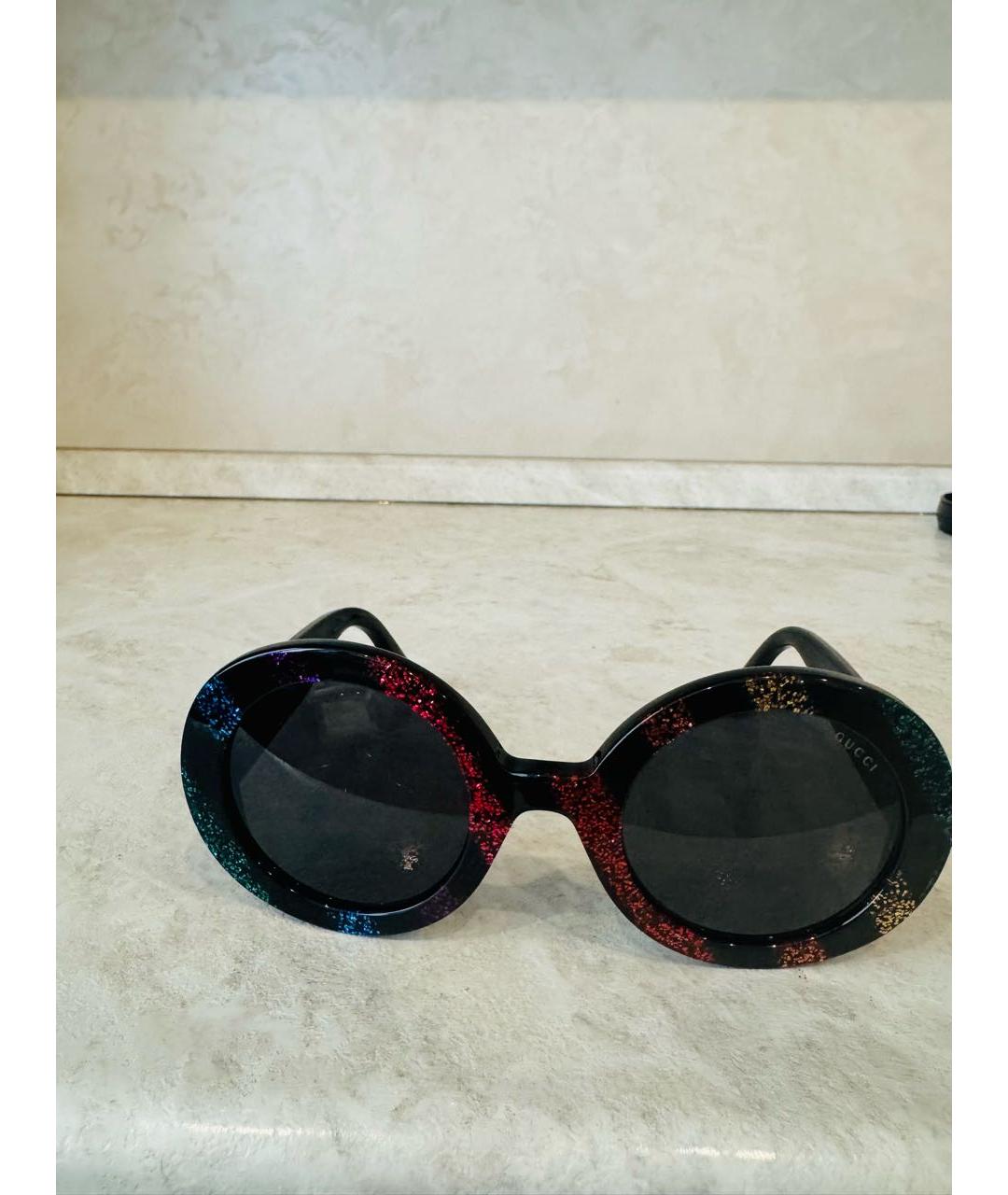 GUCCI Черные пластиковые солнцезащитные очки, фото 4