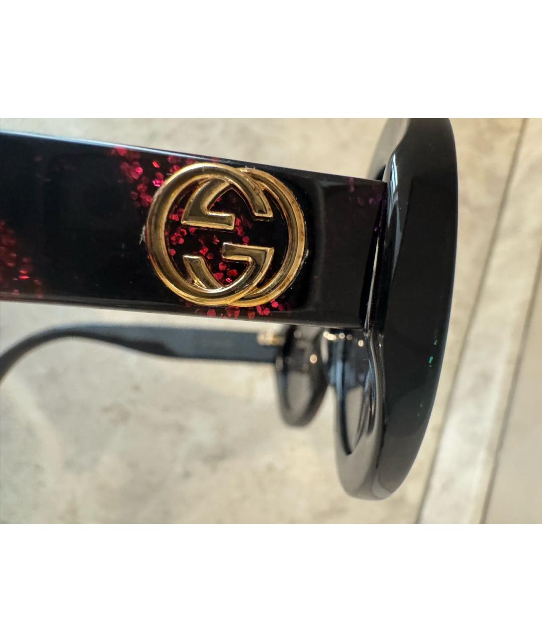 GUCCI Черные пластиковые солнцезащитные очки, фото 6