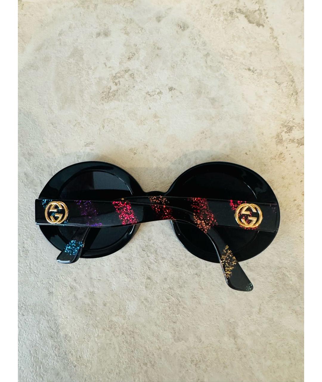 GUCCI Черные пластиковые солнцезащитные очки, фото 3