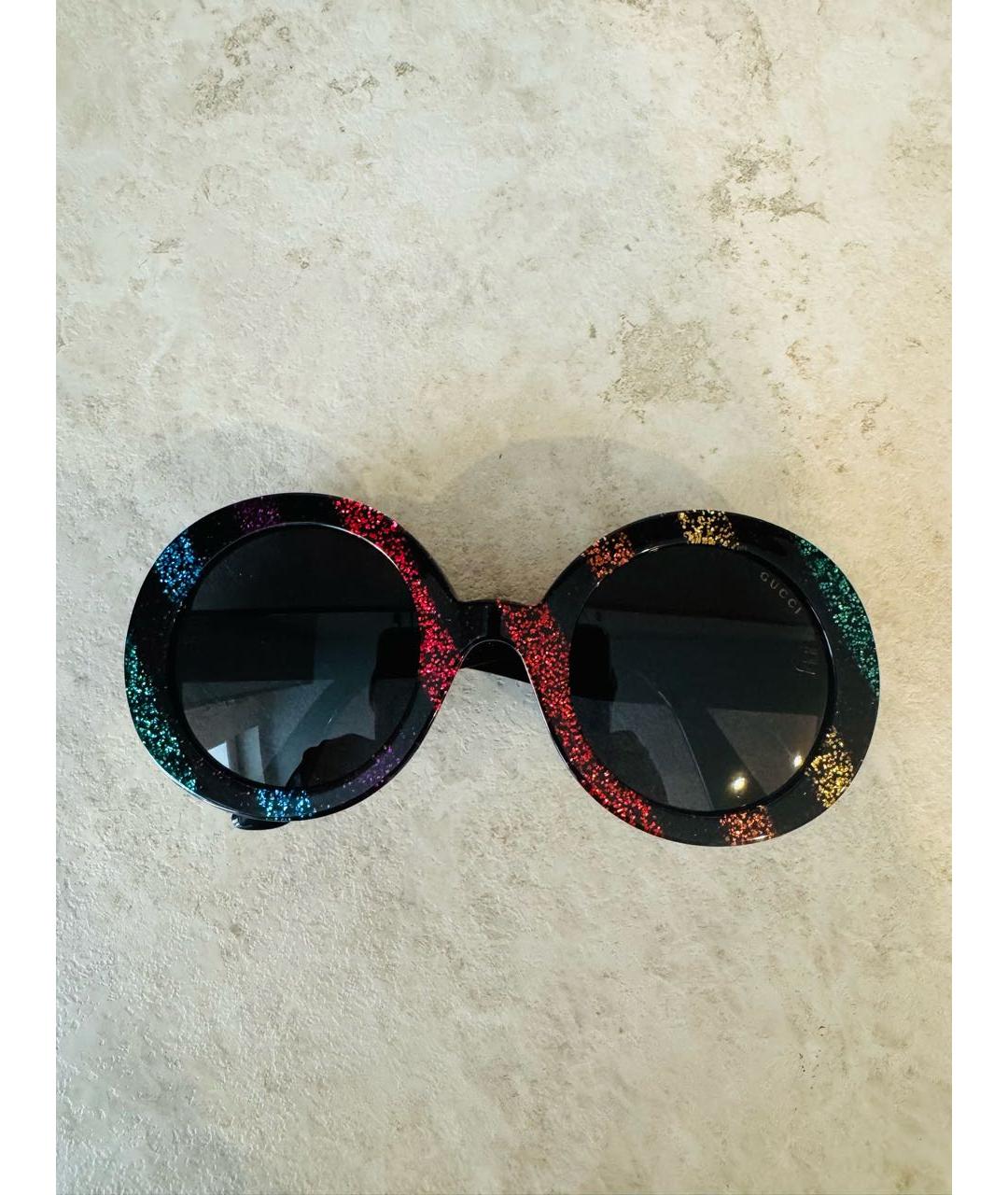 GUCCI Черные пластиковые солнцезащитные очки, фото 9