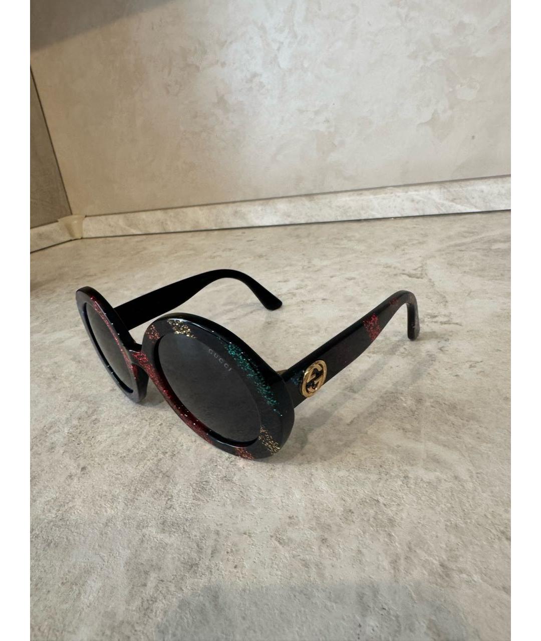GUCCI Черные пластиковые солнцезащитные очки, фото 8