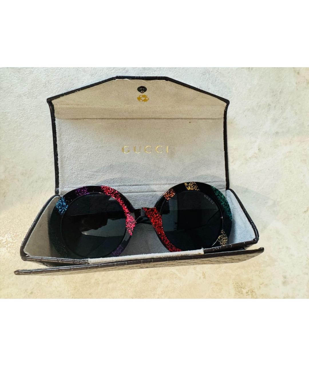 GUCCI Черные пластиковые солнцезащитные очки, фото 5