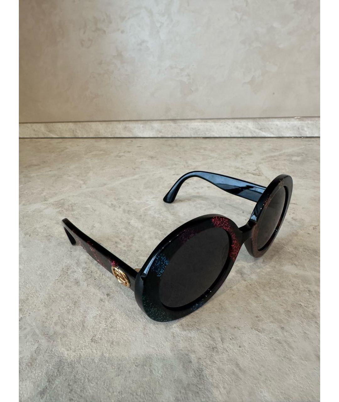 GUCCI Черные пластиковые солнцезащитные очки, фото 2