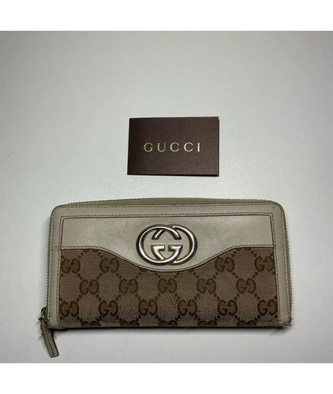 GUCCI Бежевый кошелек, фото 9
