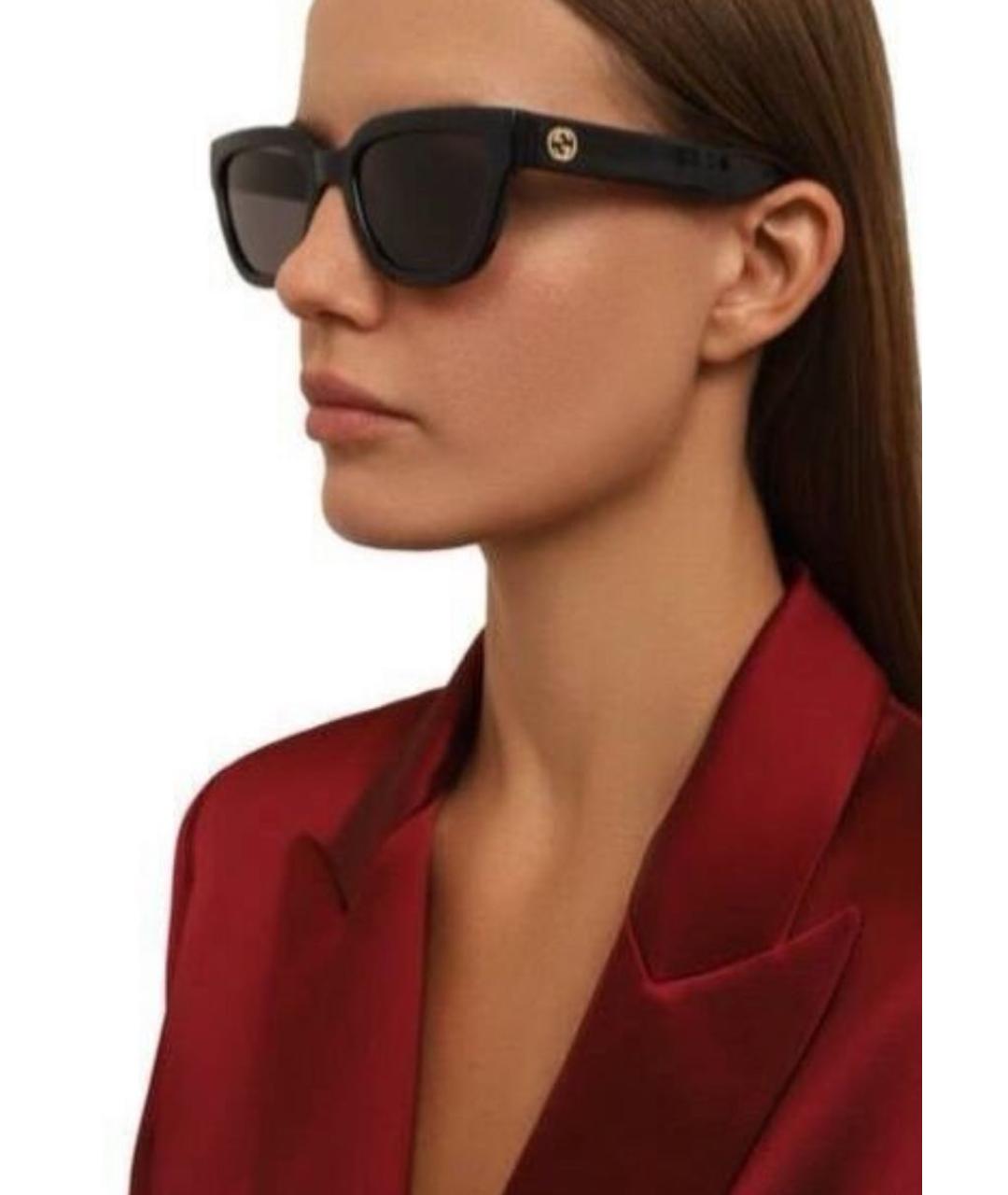 GUCCI Черные пластиковые солнцезащитные очки, фото 4