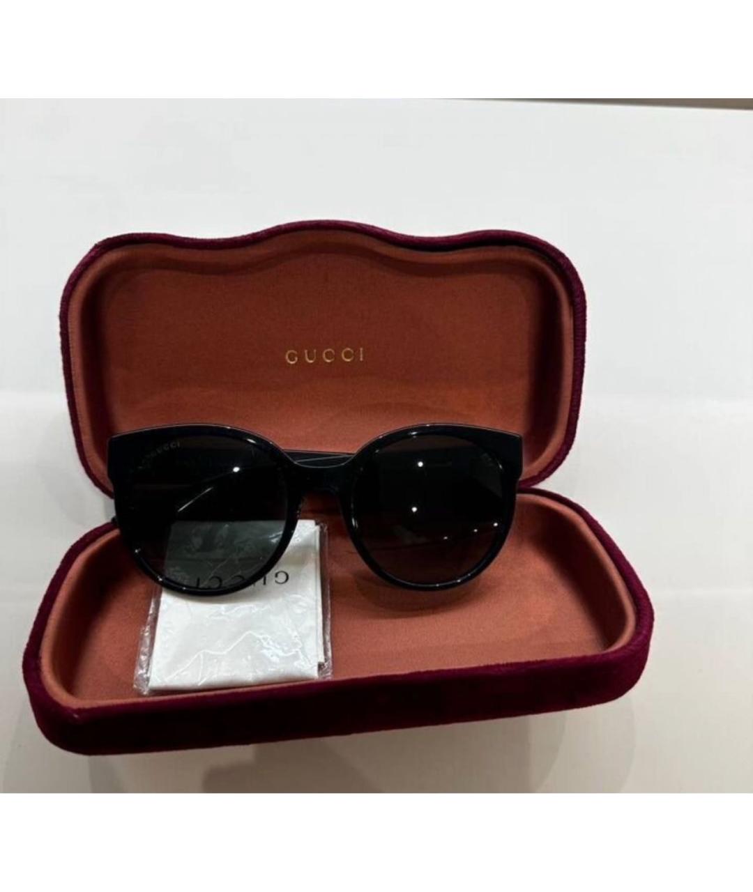 GUCCI Черные пластиковые солнцезащитные очки, фото 5