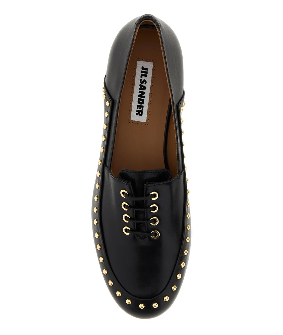 JIL SANDER Черные кожаные балетки, фото 4