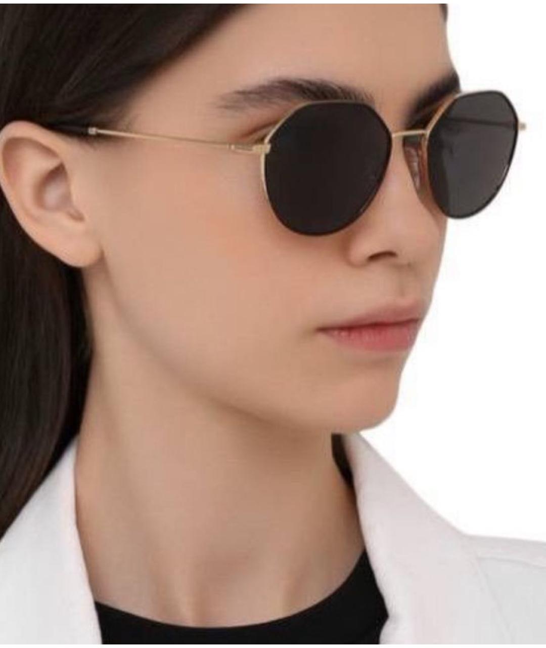 DOLCE&GABBANA Черные металлические солнцезащитные очки, фото 4