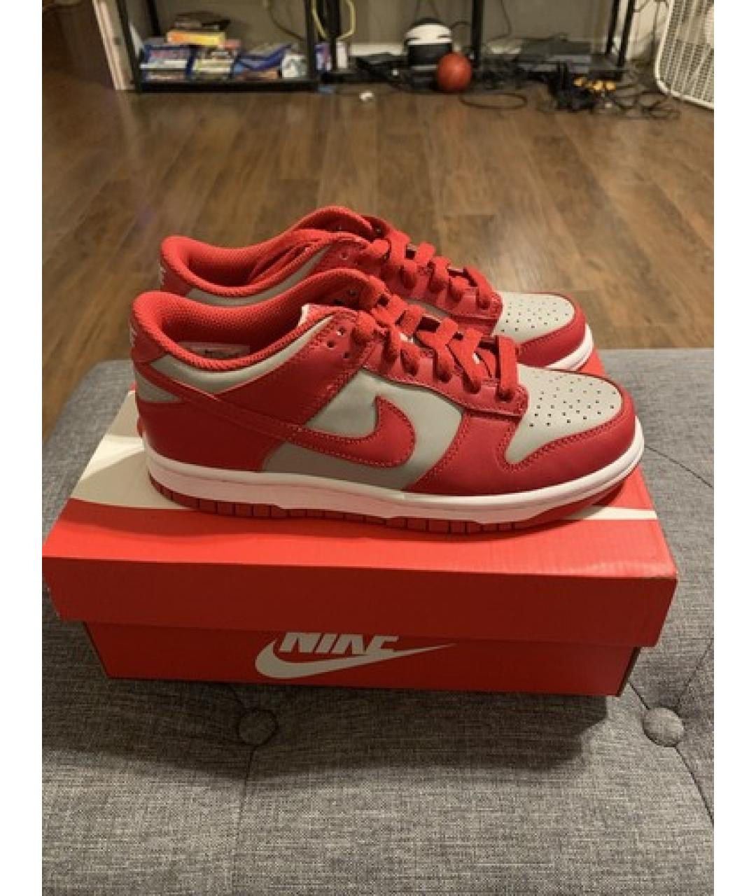 NIKE Красные кожаные кроссовки, фото 2