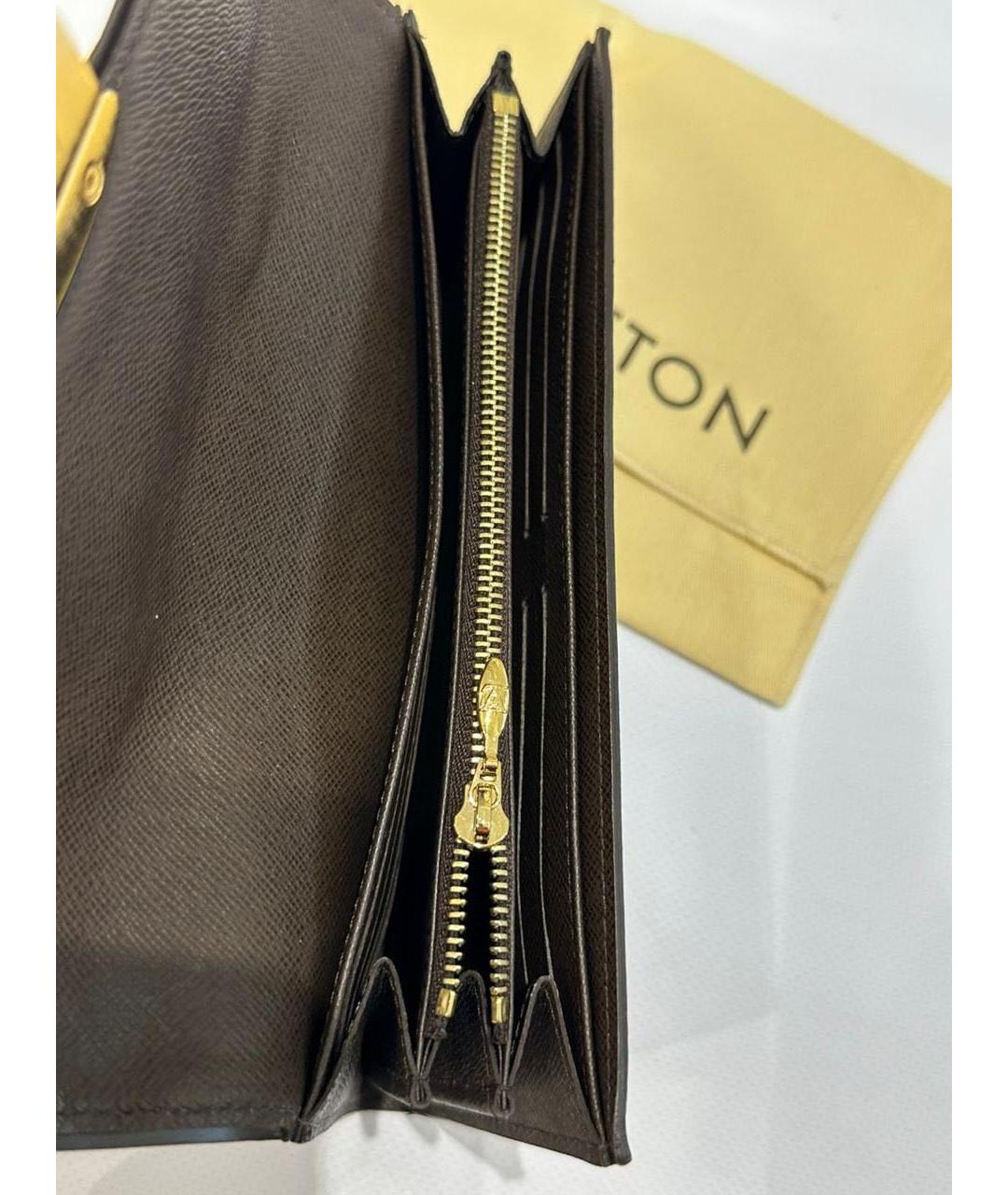 LOUIS VUITTON Коричневый кошелек, фото 3