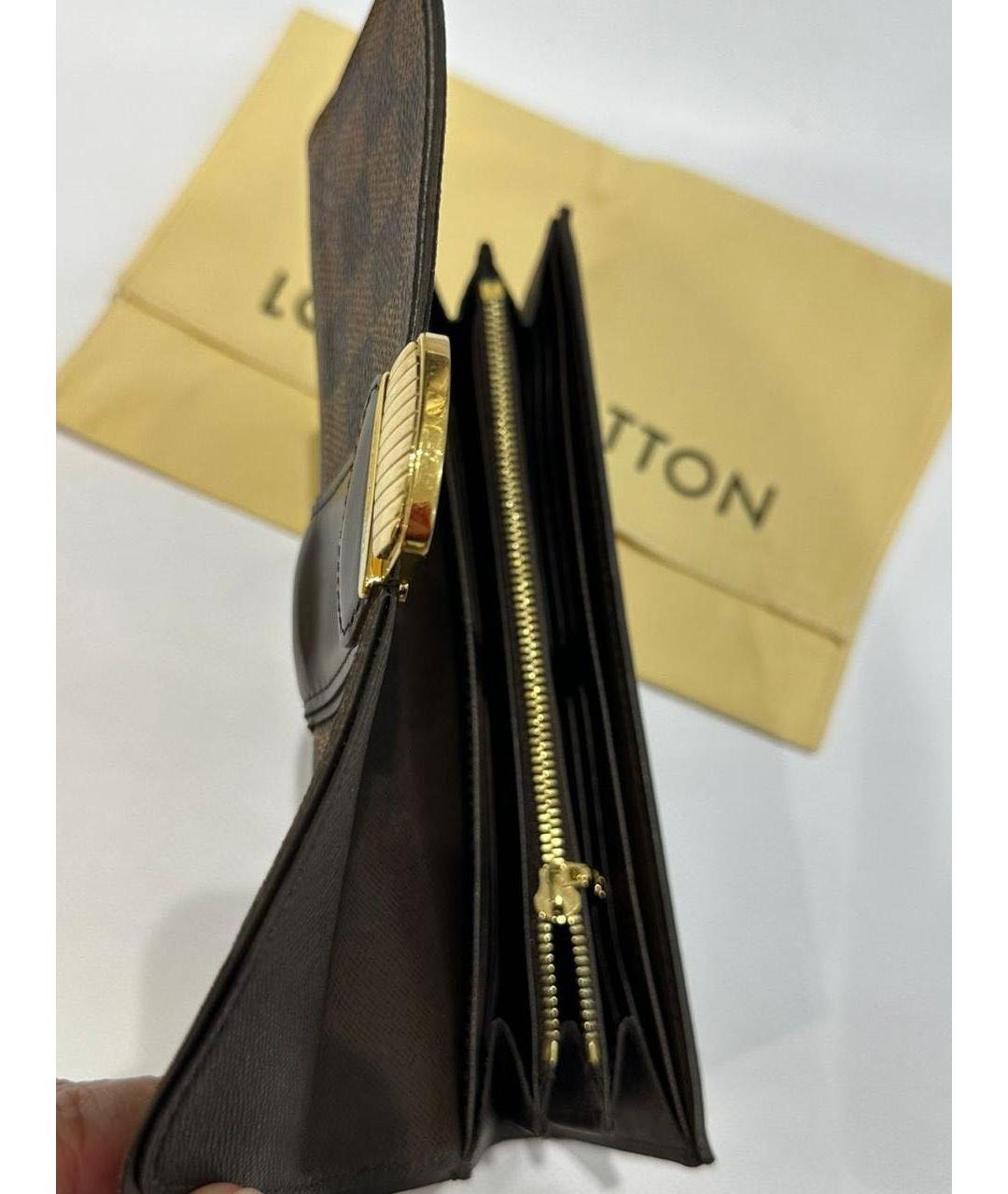 LOUIS VUITTON Коричневый кошелек, фото 8