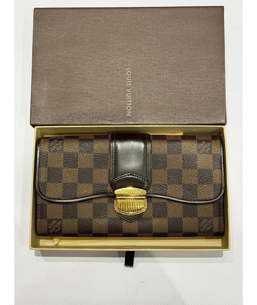 LOUIS VUITTON Коричневый кошелек, фото 9