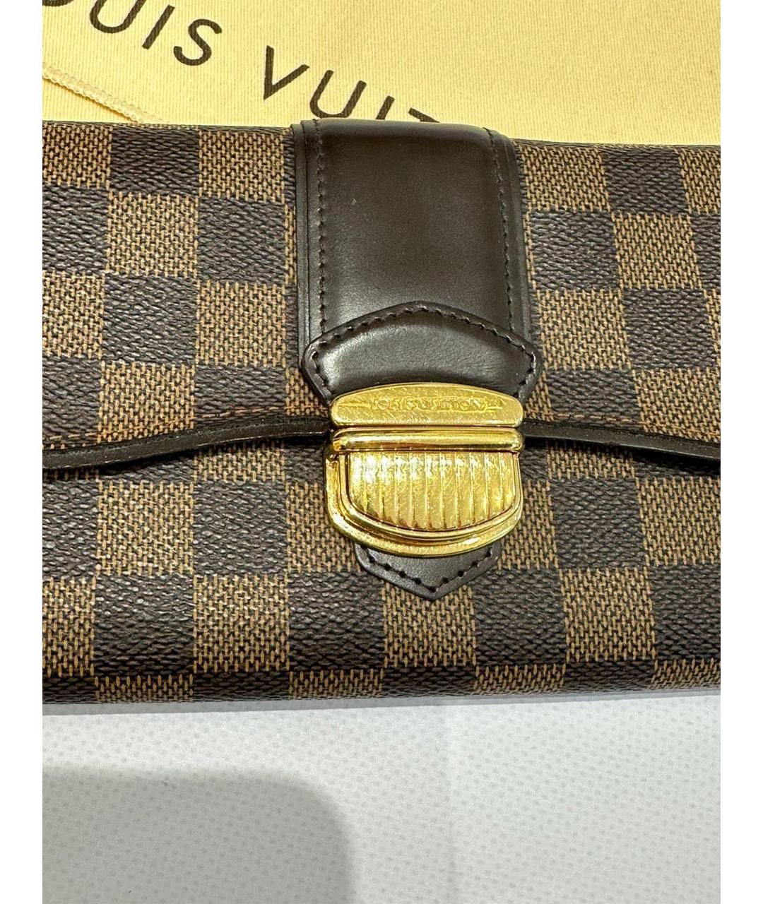 LOUIS VUITTON Коричневый кошелек, фото 6