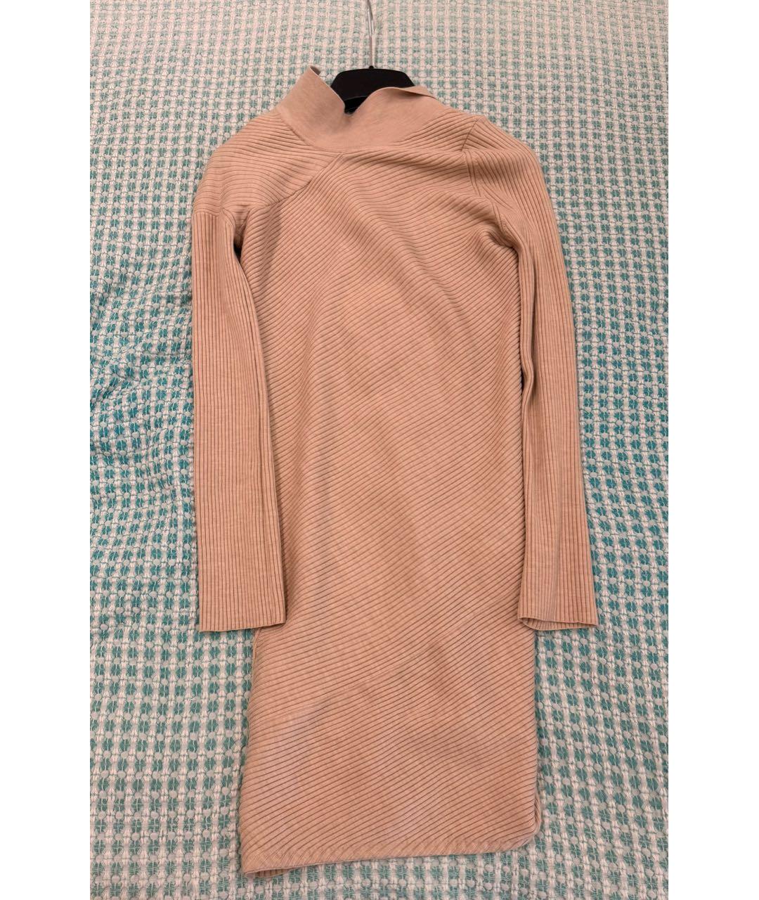 JACQUEMUS Бежевое шерстяное повседневное платье, фото 3
