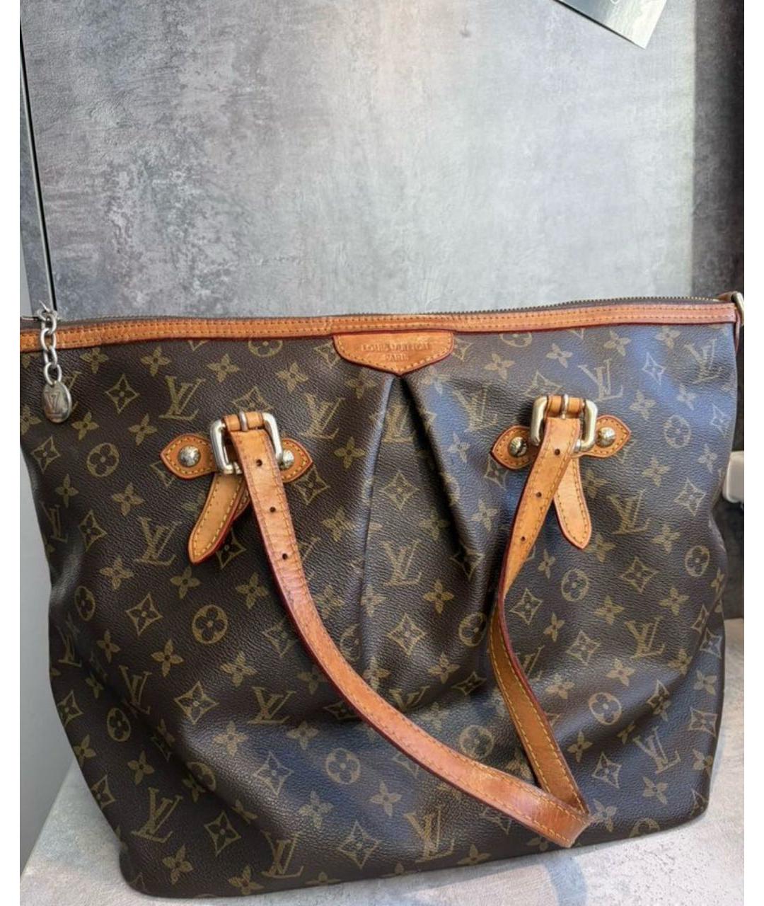 LOUIS VUITTON Коричневая сумка тоут, фото 7