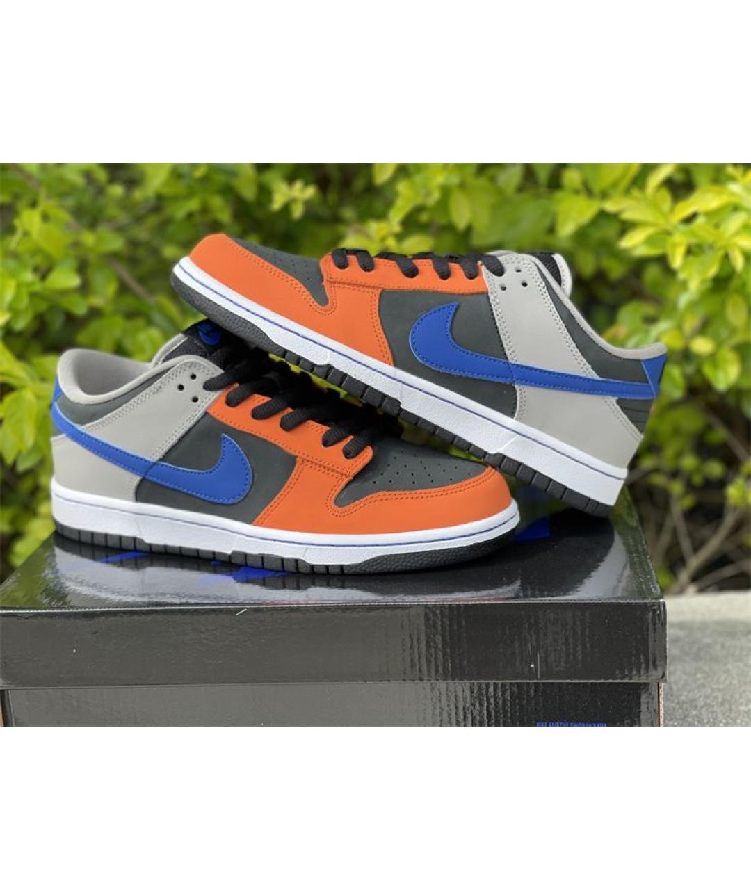 NIKE Оранжевые кожаные низкие кроссовки / кеды, фото 3