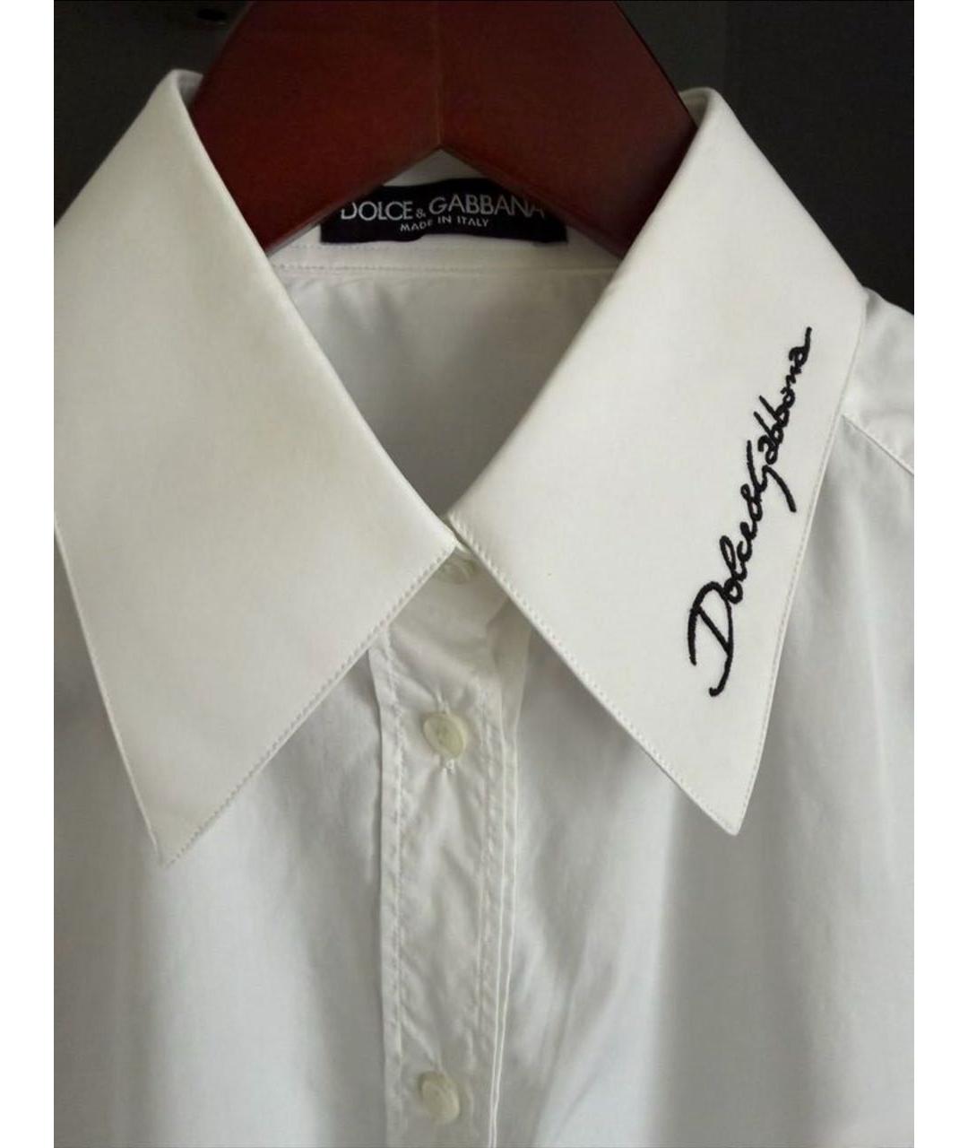 DOLCE&GABBANA Белая хлопковая рубашка, фото 3