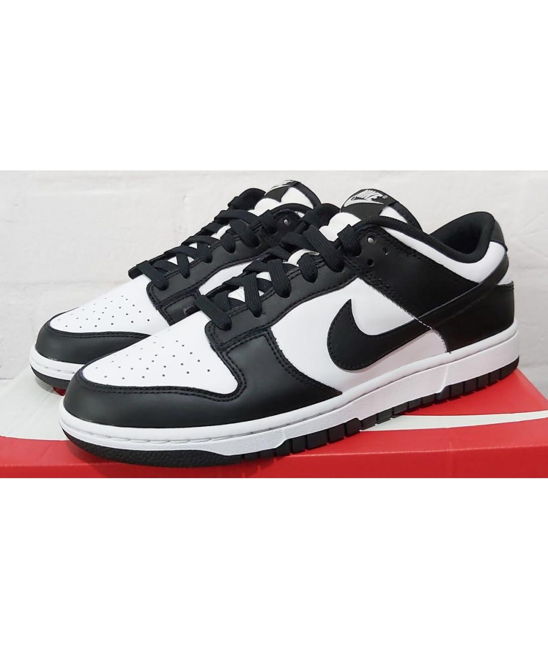 NIKE Черные кожаные низкие кроссовки / кеды, фото 4