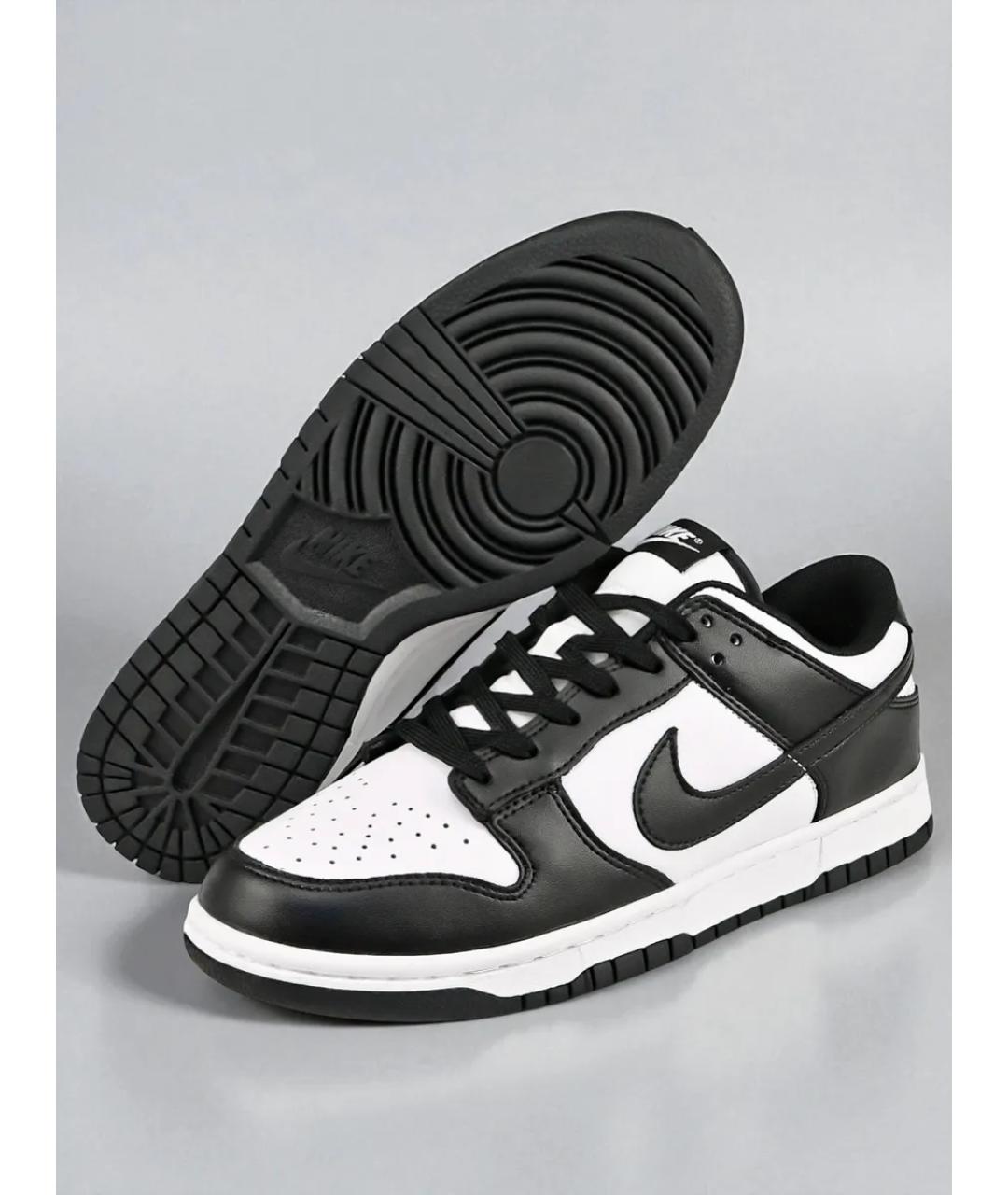 NIKE Черные кожаные низкие кроссовки / кеды, фото 3