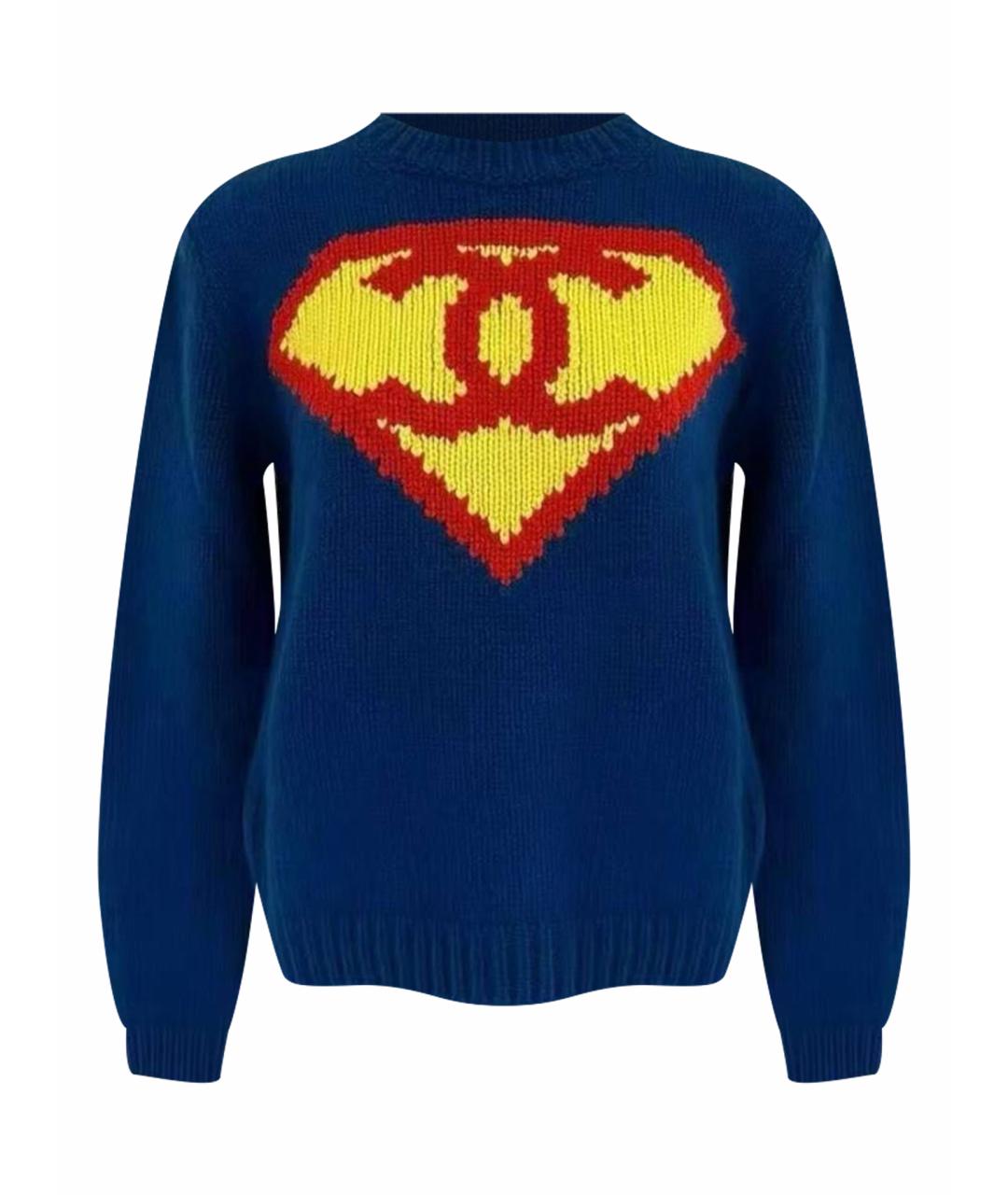 CHANEL Синий джемпер / свитер, фото 1