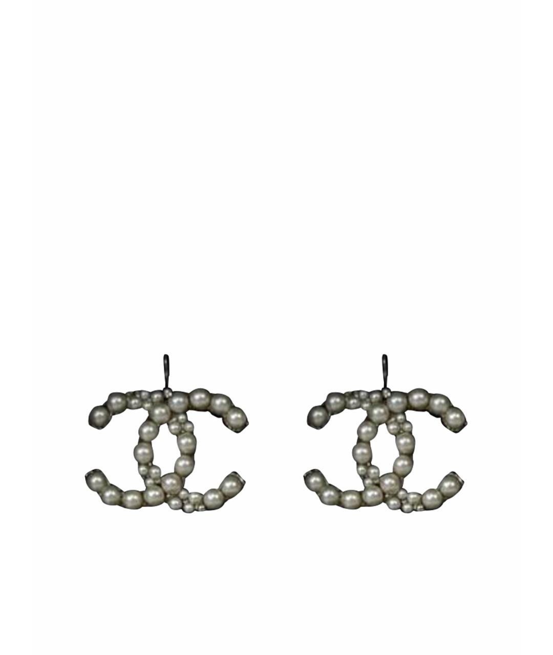 CHANEL Серебряные серьги, фото 1