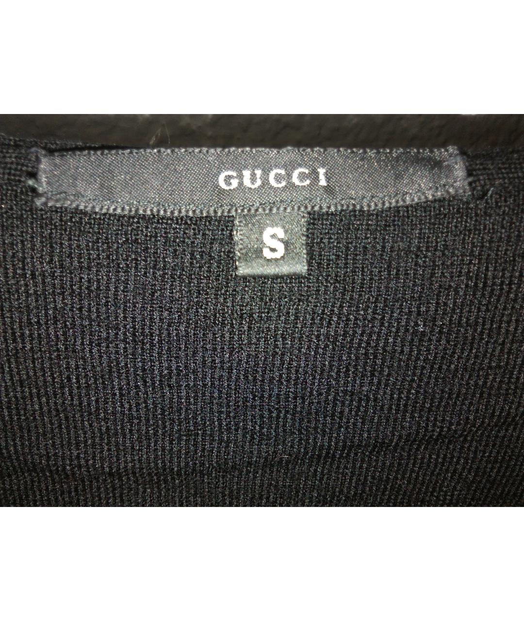 GUCCI Черный шерстяной джемпер / свитер, фото 3