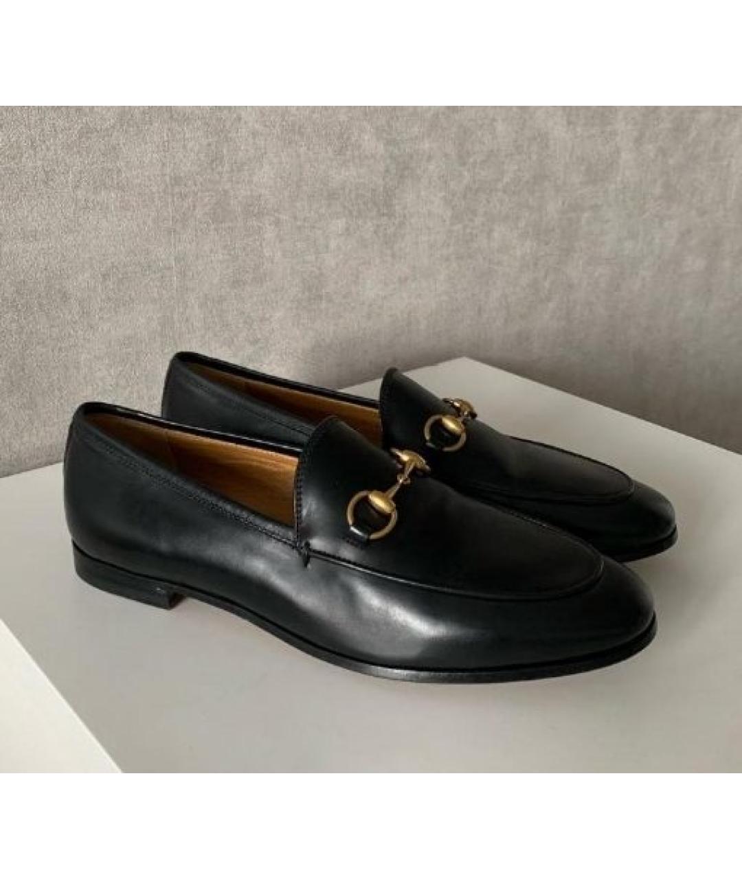 GUCCI Черные кожаные лоферы, фото 6