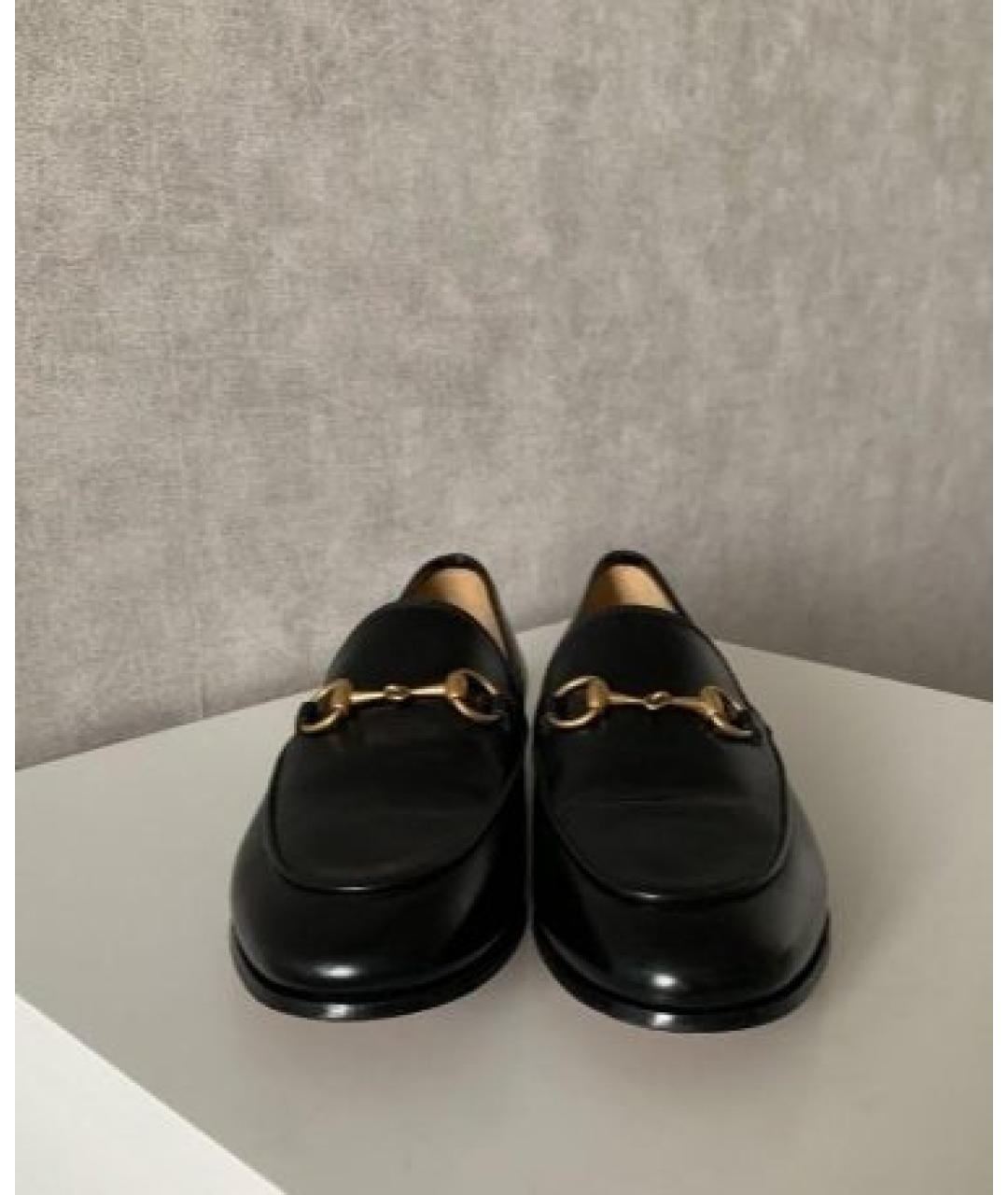 GUCCI Черные кожаные лоферы, фото 2