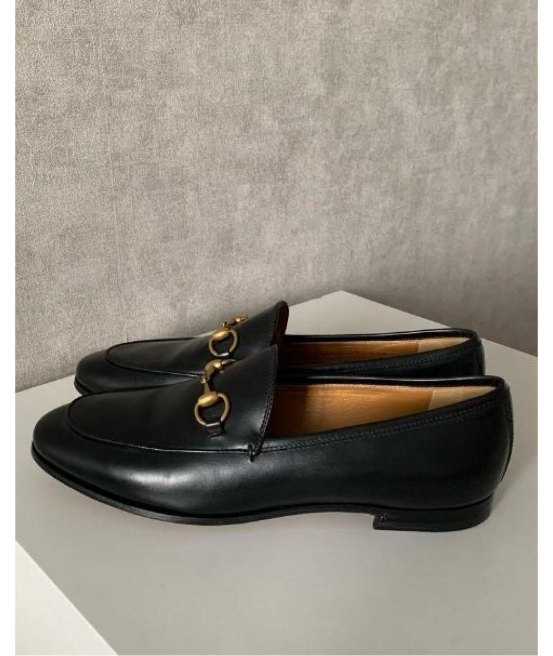 GUCCI Черные кожаные лоферы, фото 5