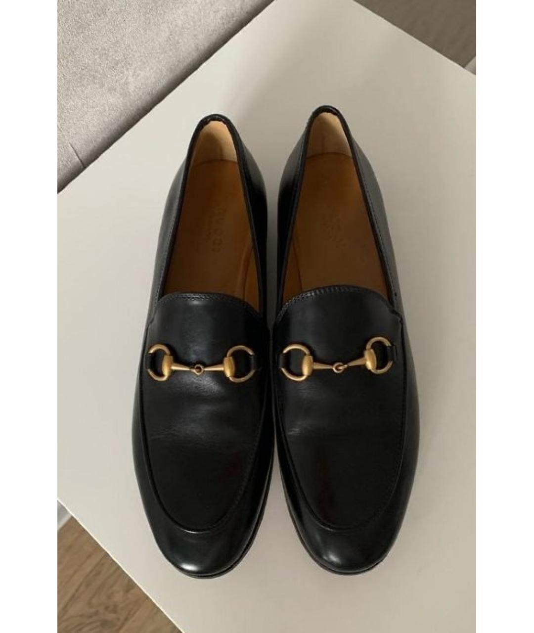 GUCCI Черные кожаные лоферы, фото 4
