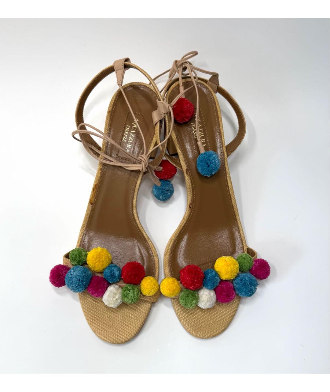 AQUAZZURA Мульти босоножки, фото 3