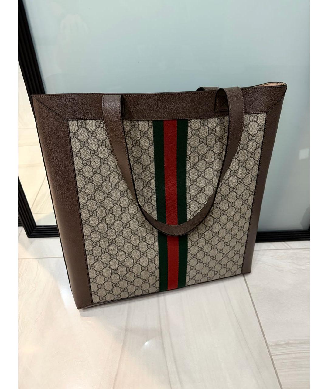 GUCCI Бежевая сумка тоут, фото 3