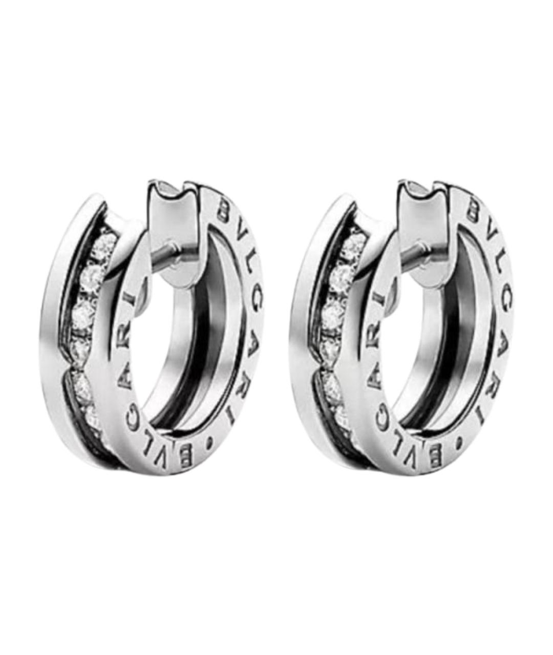 BVLGARI Белые серьги из белого золота, фото 1